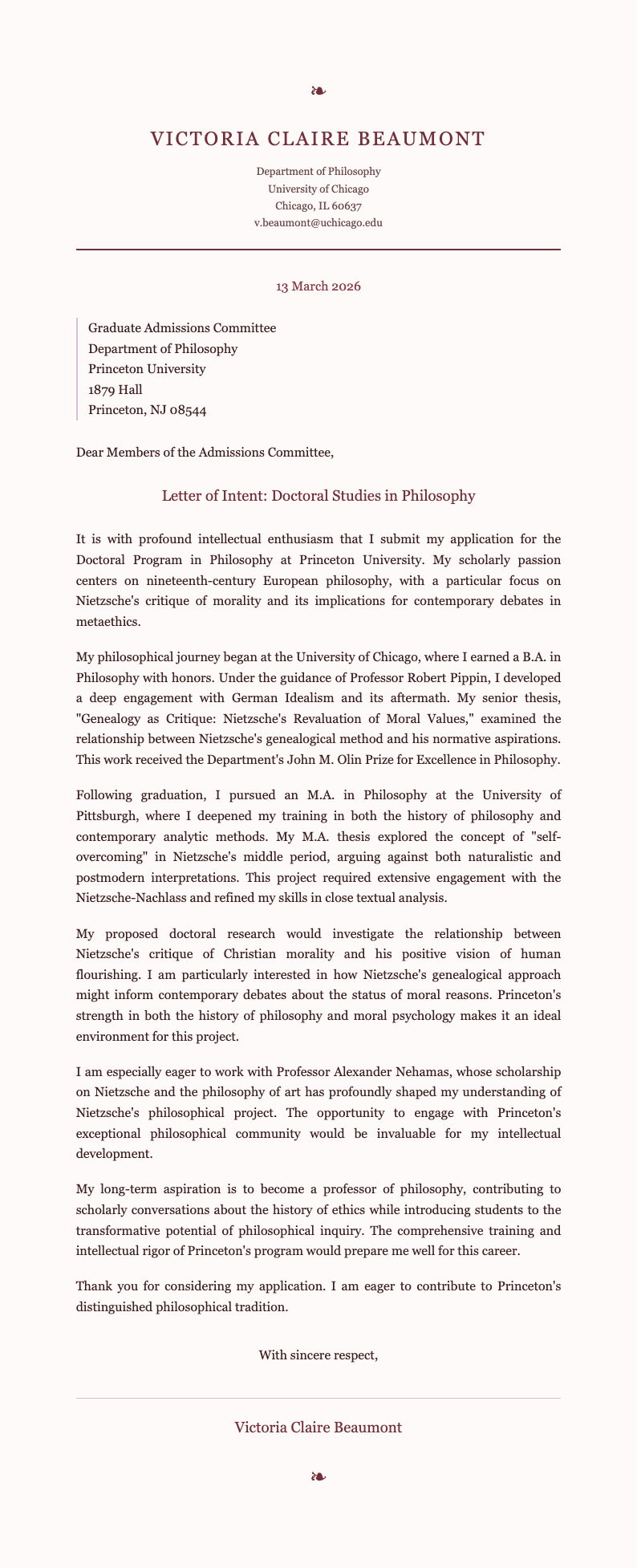 Burgundy scholarly letter